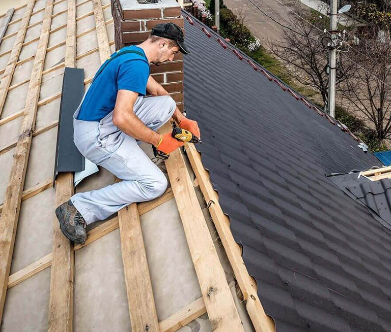 Roof replacement on a home in Chantilly, VA by Noverra Exteriors