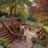 composite deck with railing and landscaping at a Northern Virginia home