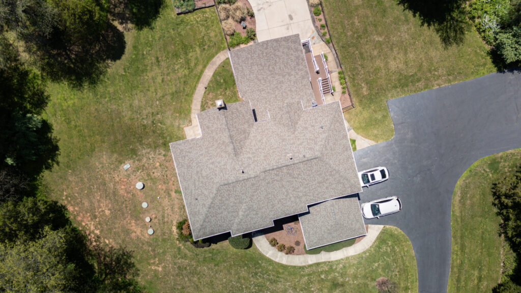 Newly installed roof on a Virginia residential home
